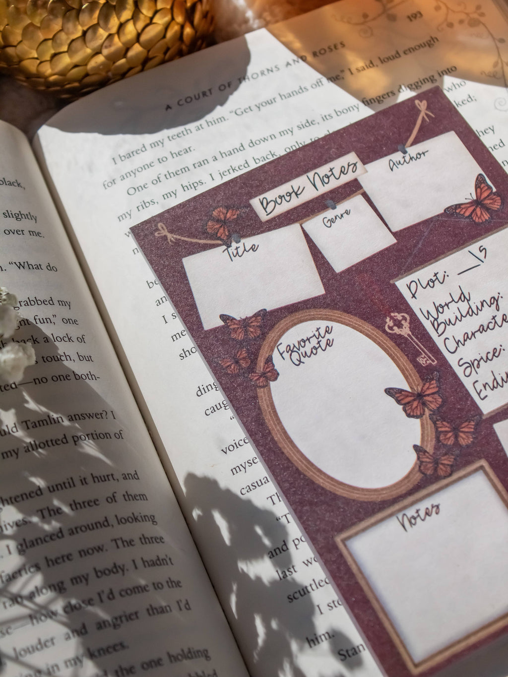 Book Review Sticky Notes | Dark Academia