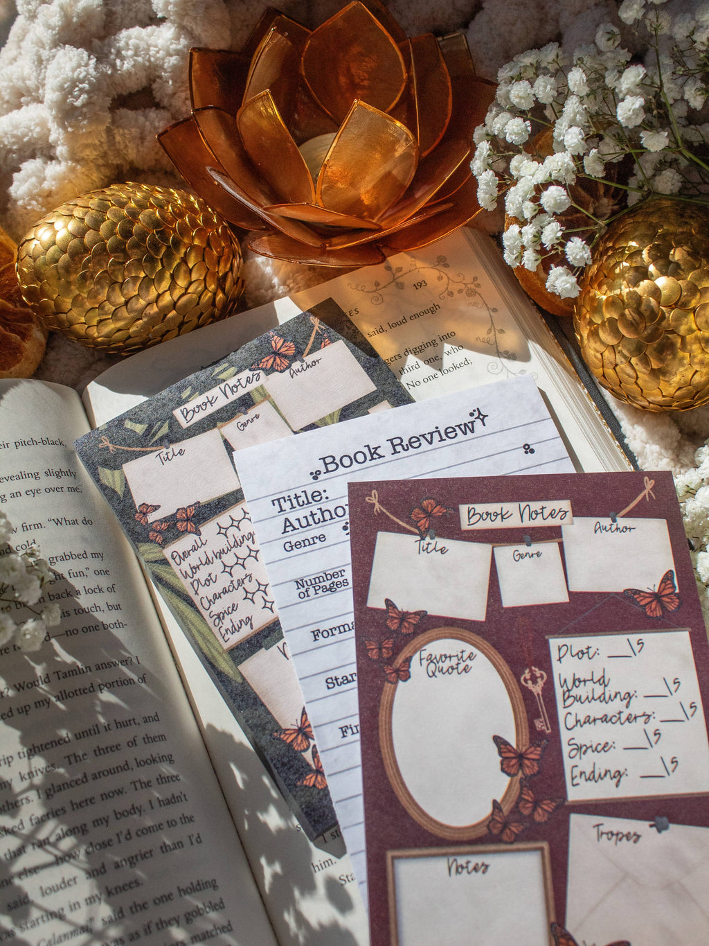 Book Review Sticky Notes | Dark Academia