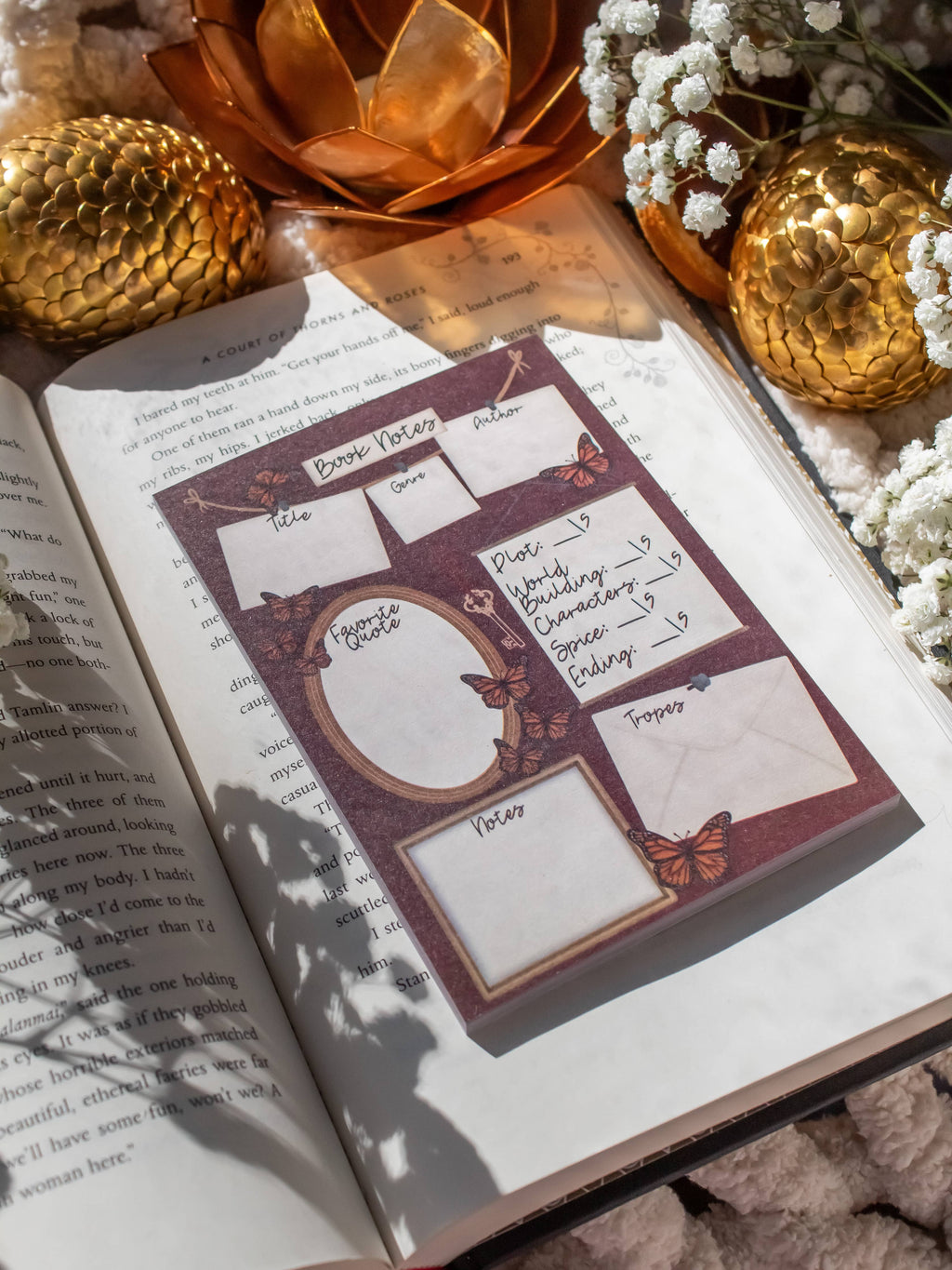 Book Review Sticky Notes | Dark Academia
